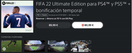 FIFA 22 ULTIMATE EDITION BARATO